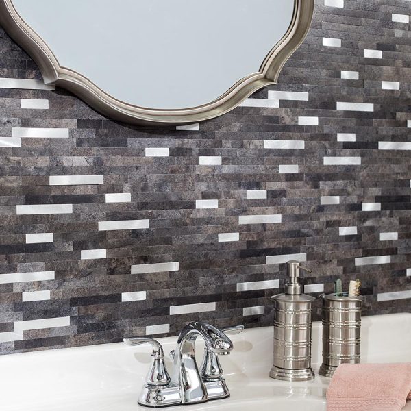 Aspect Peel and Stick Collage Tiles Oyster Tile-1 Sq. ft.
